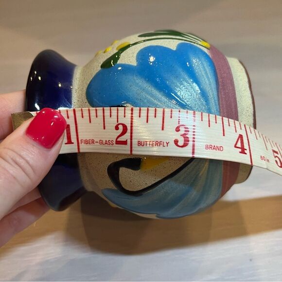 Talavera - Mexican Pottery - Hand Made Coffee Mug Blue Swans Heart - Picture 7 of 8